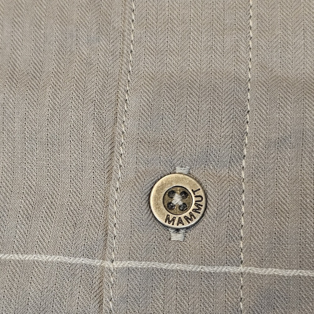 Mammut #1030 - 0230 Mens SS Button Front Gray Striped Lightweight Size L - Picture 6 of 16